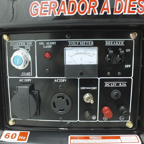 Gerador Portátil Vulcan A Diesel 3600w Bifásico 127v/220v