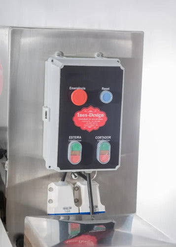 Cortador De Toucinho Industrial Com 2 Esteiras - Inox Desing