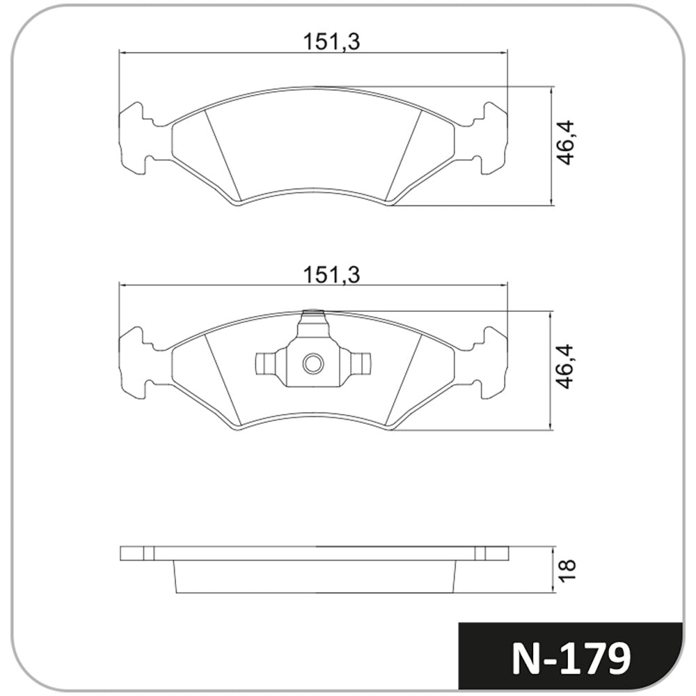 Pastilha de Freio Cobreq N-179 Ford Courier/Fiesta/Ka