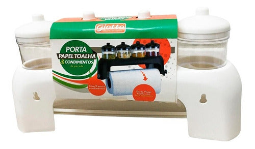 Porta Papel Toalha E Condimentos Branco