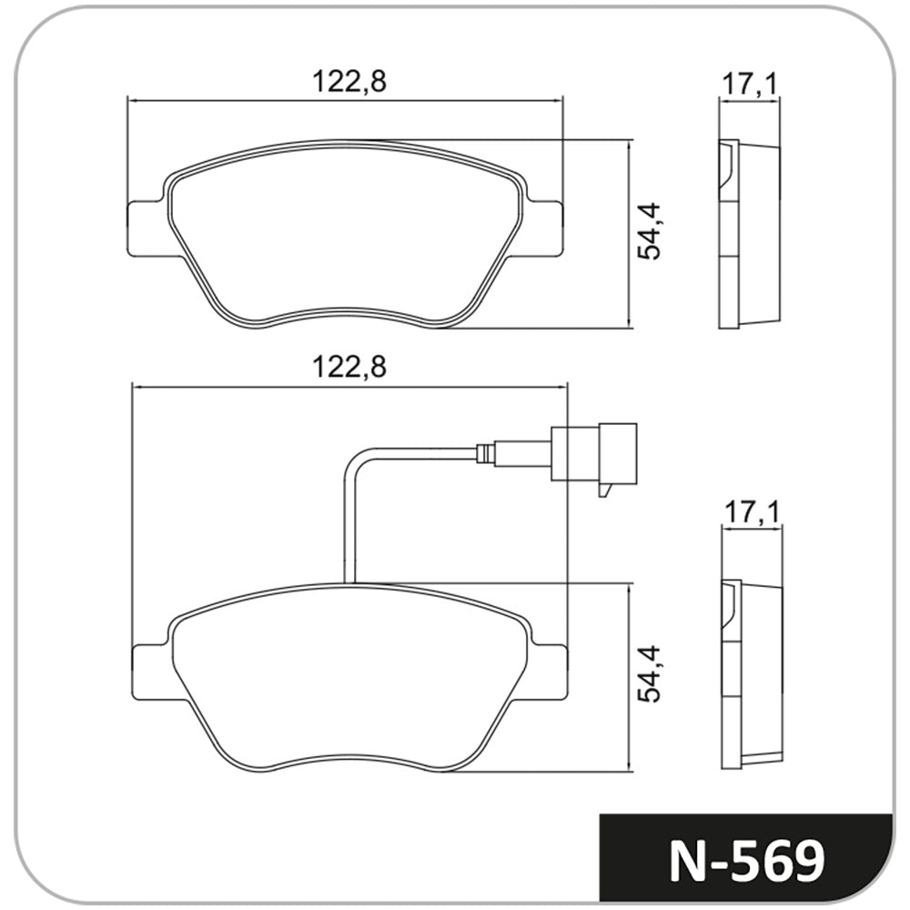 Pastilha de Freio Cobreq N-569 Fiat Stilo/500/Bravo