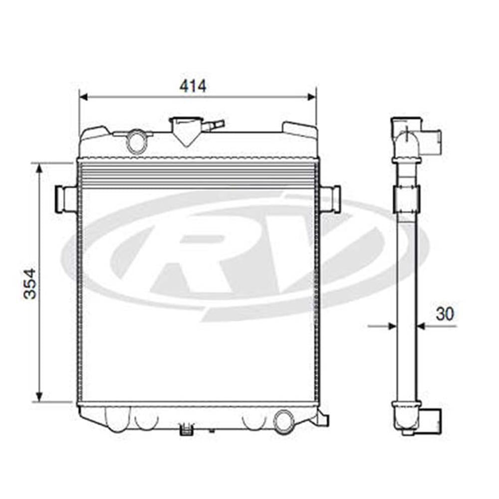 Radiador Água Visconde 12220 GM Chevette/Chevy 500