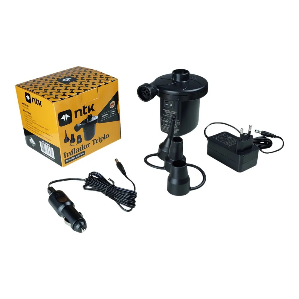 Inflador Triplo Camping Potente Para Colchões Eletrico 127v