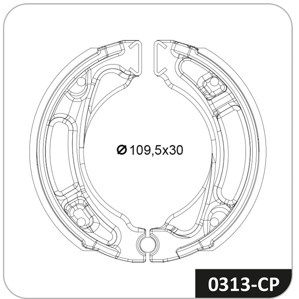 Patim de Freio Cobreq 0313-CP Kasinski Comet 150, Honda NX 200/XL 250 R/Xlr 125/XR 200R/NX 150/Xlx 350R