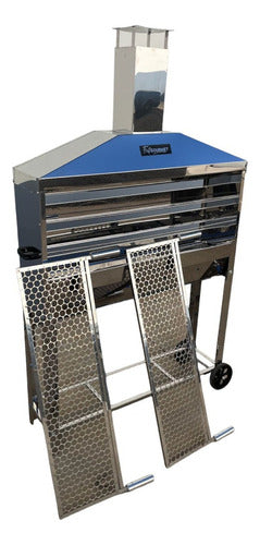 Churrasqueira Inox Grande Para Espetinho Bar Grelhas Coifa