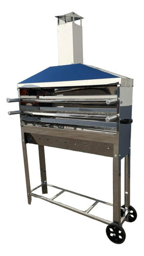 Churrasqueira Inox Grande Para Espetinho Bar Grelhas Coifa