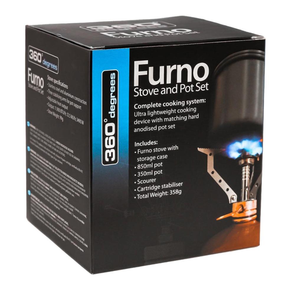 Fogareiro Camping A Gás Portátil Com 2 Panelas 360 Degrees