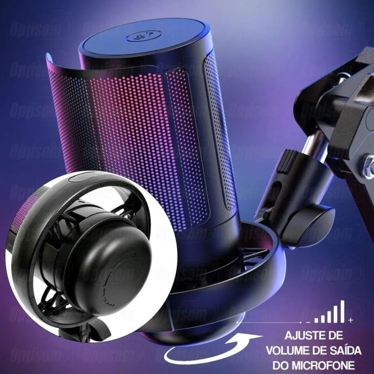 Microfone Rgb Com Usb Type-c 1.8m Tomate Mt-1060r