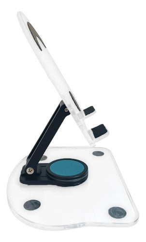 Suporte Tablet Celular Acrílico Apoio Mesa 360 Graus