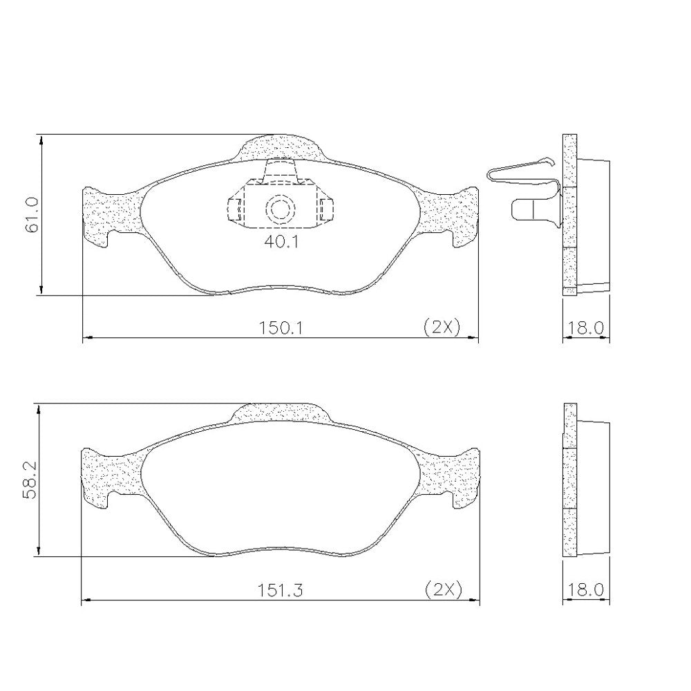 Pastilha de Freio Dianteira Fras-le PD/497 PD/1788 Ford Ecosport/Fiesta