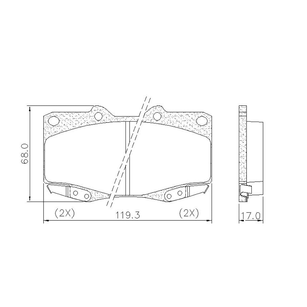 Pastilha de Freio Dianteira Fras-le PD/527 PD/963 Toyota Hilux