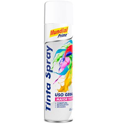 Tinta Spray, 400ml/240g, Uso Geral, Preto Semi Brilhio Mundial Prime – foto 1