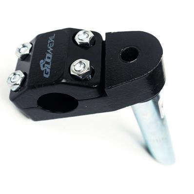 Suporte de Guidão, Cross, Line, 22,2mm, Alumínio Preto, 4 Parafusos, sem Expander 21,1mm Glometal – foto 1