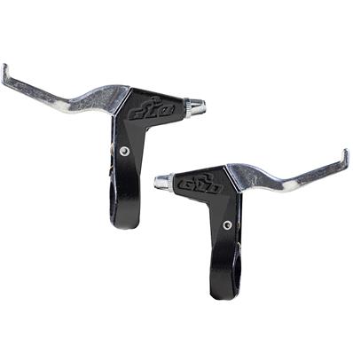 Maçaneta V-brake, Alumínio, Polido com Base Preto Glometal – Par – foto 1