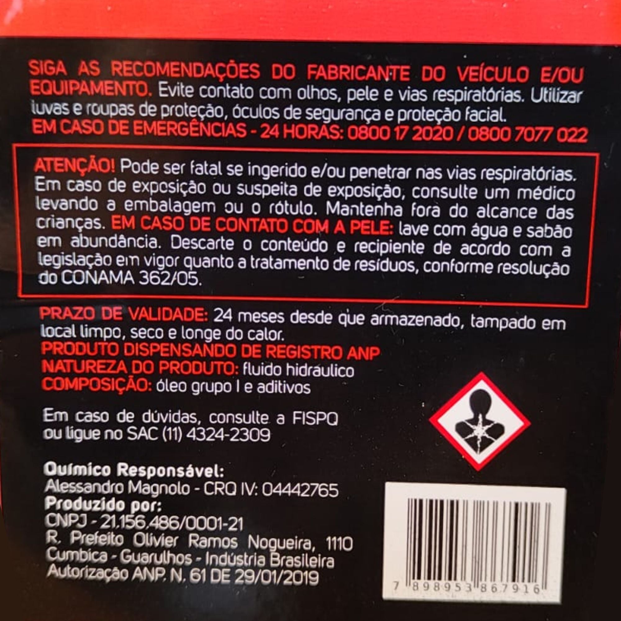 Fluido Óleo Mineral Freio Hidráulico Bike Algoo 1 Litro