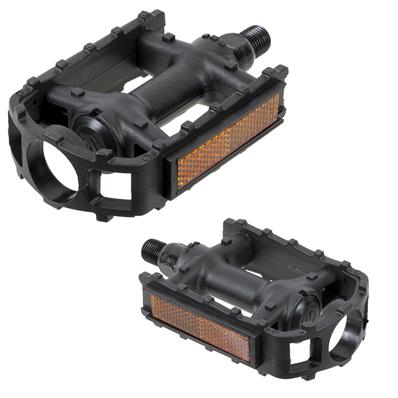 Pedal Mtb, Metalciclo Mtb, Plástico, Preto, Eixo 1/2, Bucha, Refletor - 270 Gramas – Par – foto 1