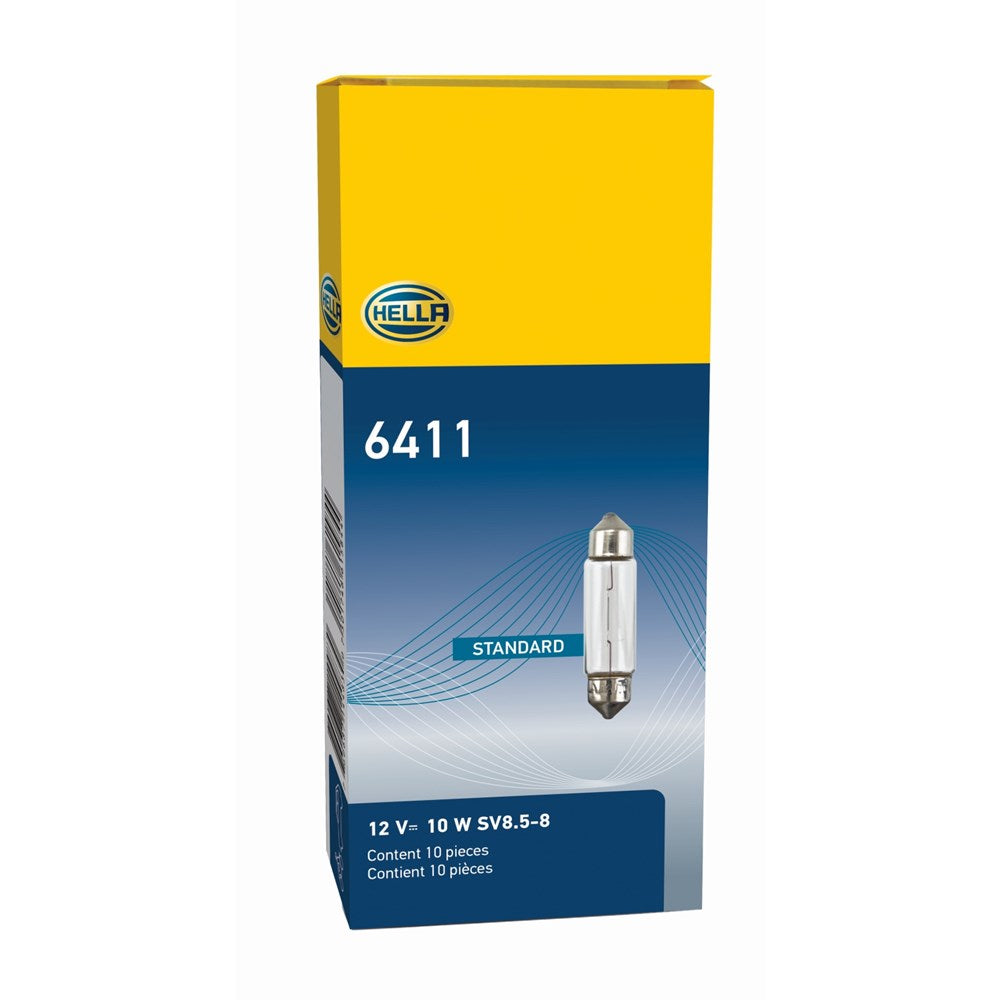 Lâmpada T3.25 12v 10w 10x41 Hella 6411 Caixa com 10 Universal Caminhões/Ônibus/Motos/Máquinas Agrícolas/Automovéis e Utilitários Leves