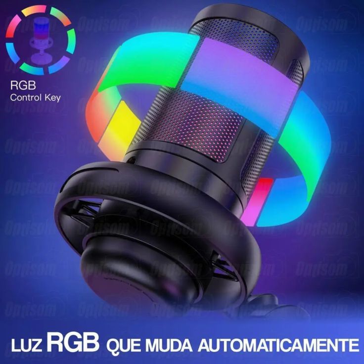 Microfone Rgb Com Usb Type-c 1.8m Tomate Mt-1060r