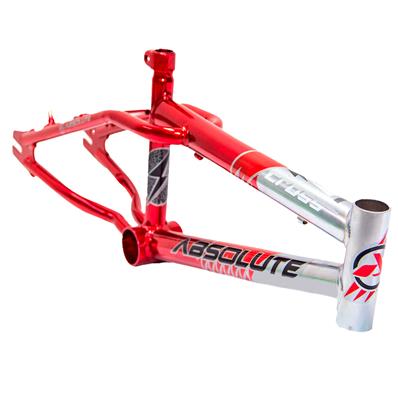 Quadro / garfo, 16, Aço, Absolute Cross, Movimento Central 45mm, Cx / direção Standard, Canote 7/8 (22,2mm), Cromado / vermelho – Jogo – foto 2