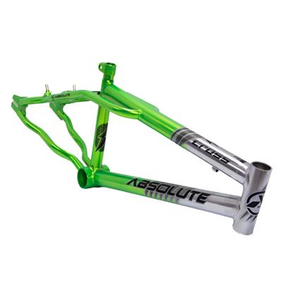 Quadro / garfo, 20, Aço, Absolute Cross, Movimento Central 45mm, Cx / direção Standard, Canote 7/8 (22,2mm), Cromado / verde – Jogo – foto 2
