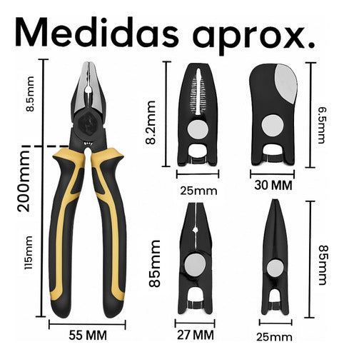 Alicate Multifuncional 5 Em 1 Troca Rápida Uso Universal