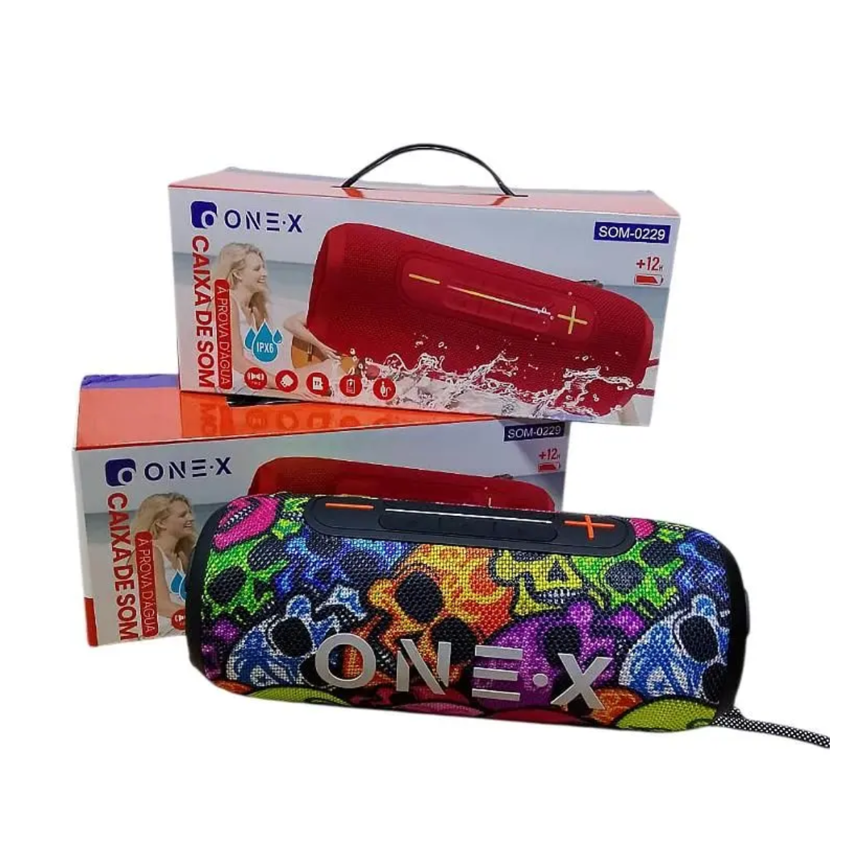 Caixa de Som Bluetooth 14W FM USB AUX TF Portátil ONEX 0229