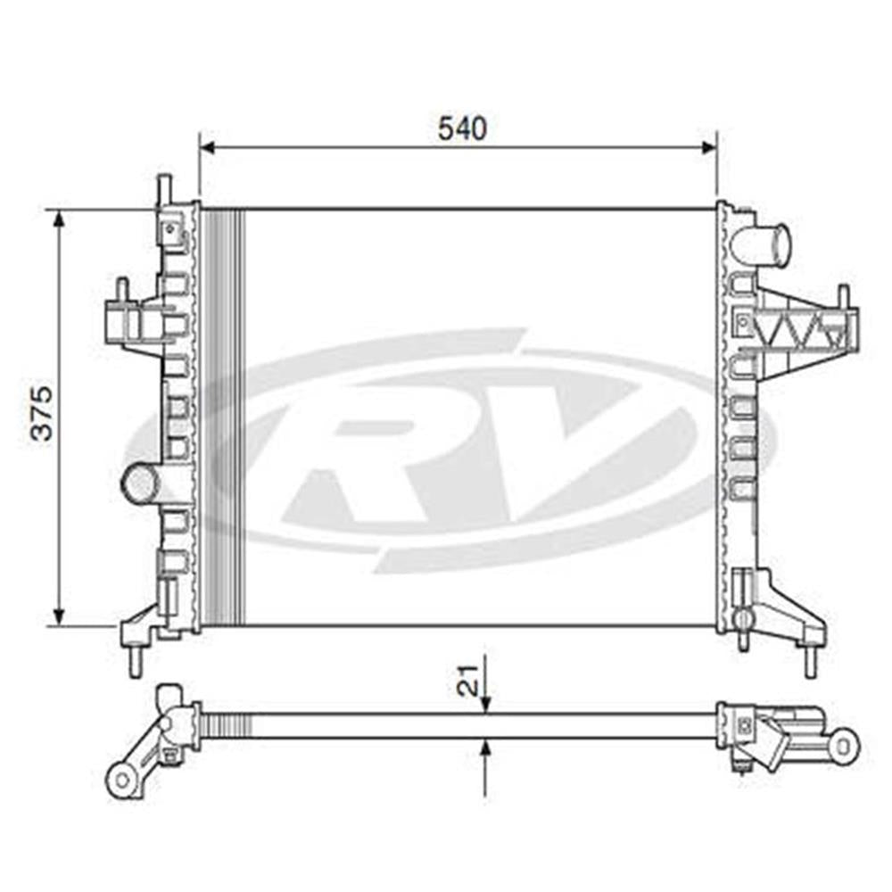 Radiador Água Visconde 12577 GM Corsa/Montana