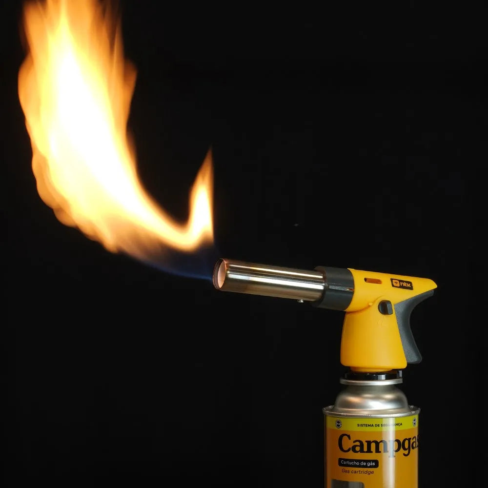 Maçarico Torch One Click Para Camping Cozinha Inox 165mm