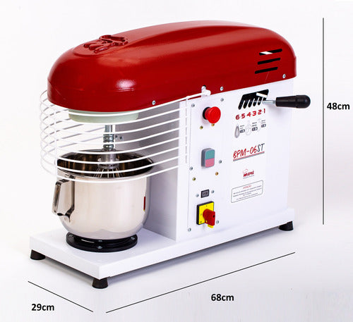 Batedeira Planetária Maná 06 Litros Industrial St 1/4 Cv