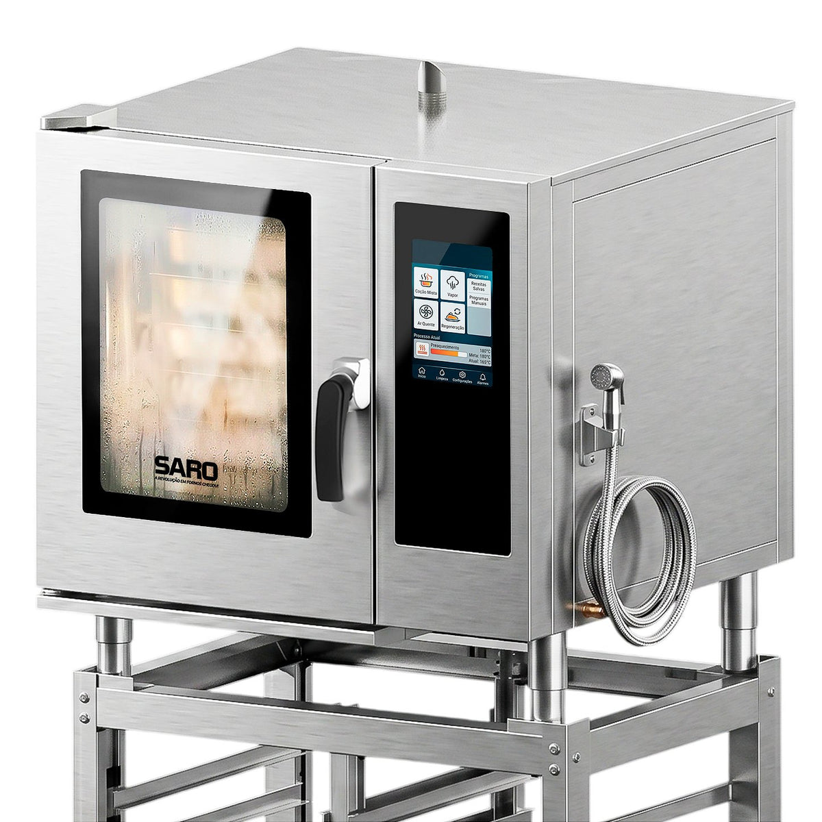 Forno Combinado Saro FTC06 6 GNs Inox Touch Screen Trifásico