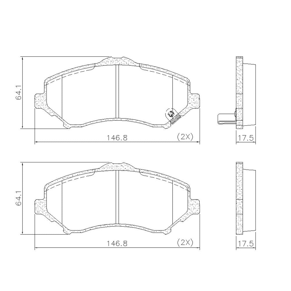 Pastilha de Freio Dianteira Fras-le PD/1026 PD/1788 Dodge Journey, Fiat Freemont, Jeep Wrangler