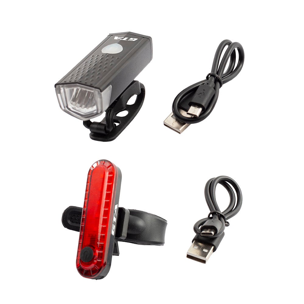Farol de led cree xpe 120 lumens + sinalizador traseiro led vermelho 10 lumens recarregavel usb (kit) – foto 4