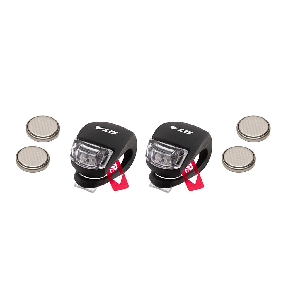 Sinalizador par super bright 1 led branco + 1 led vermelho revestido com silicone preto – foto 3