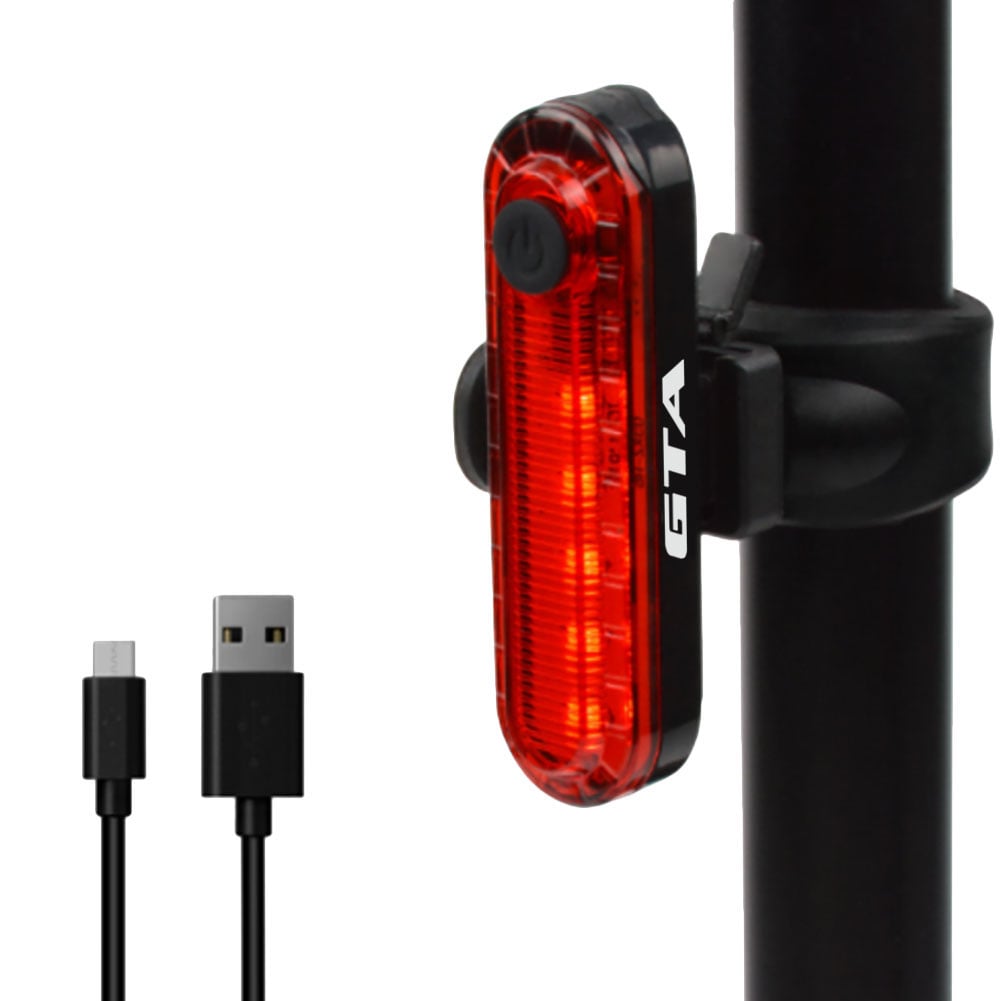Sinalizador kit led de 20 lumens branco dianteiro 200mah usb + sinalizador led traseiro vermelho 10 lumens usb 200mah – foto 6