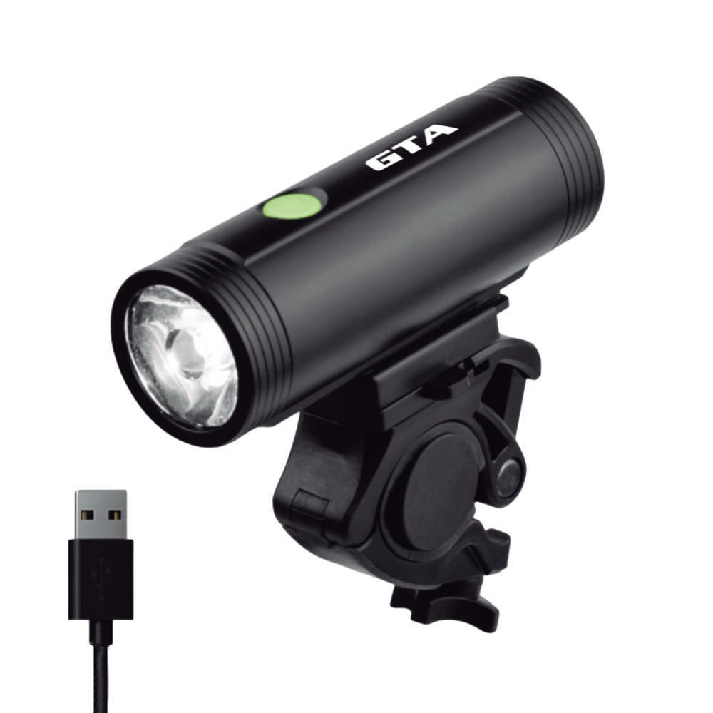 Farol led 1100 lumens com indicador de carga, recarregável via usb