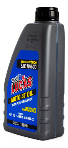 Óleo Lucas Oil 10w30 Para Moto/quadriciclo 1l Semissintético