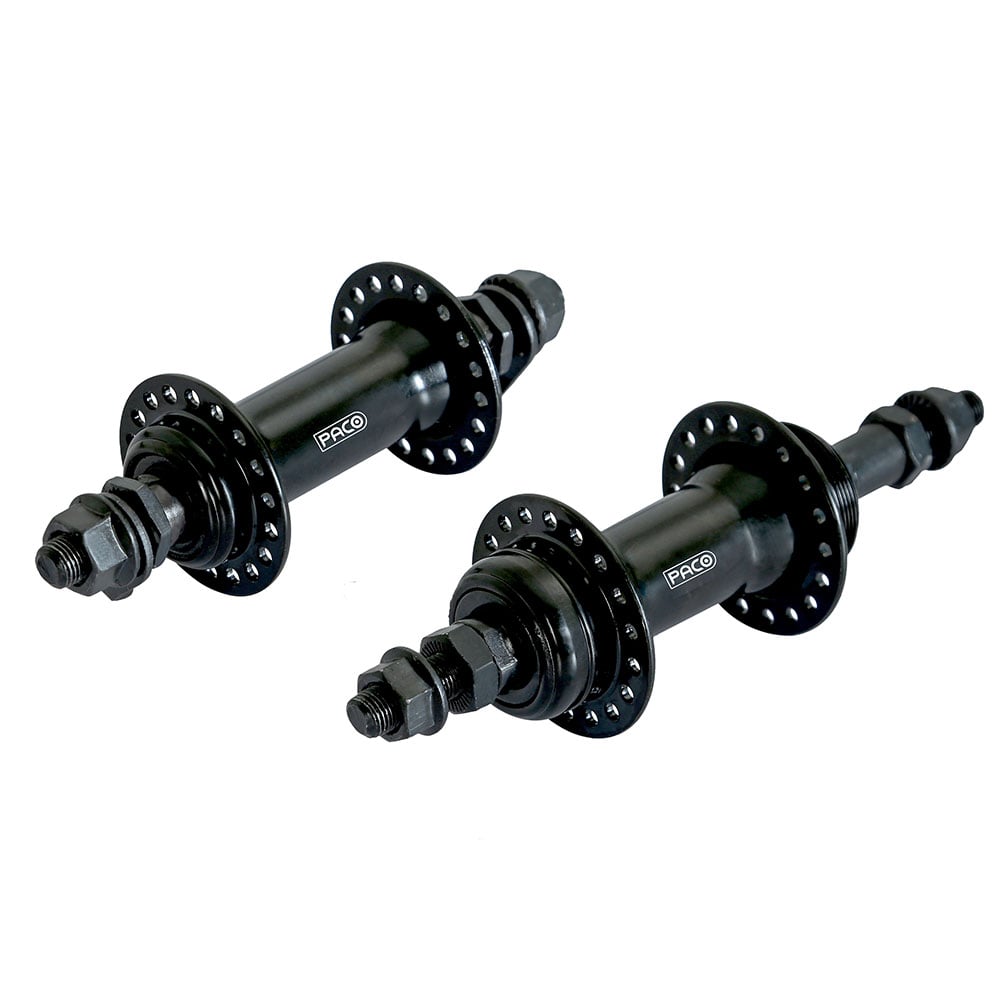 Cubo aço par com esfera preto com eixo 3/8x180mm com espacador 36furos