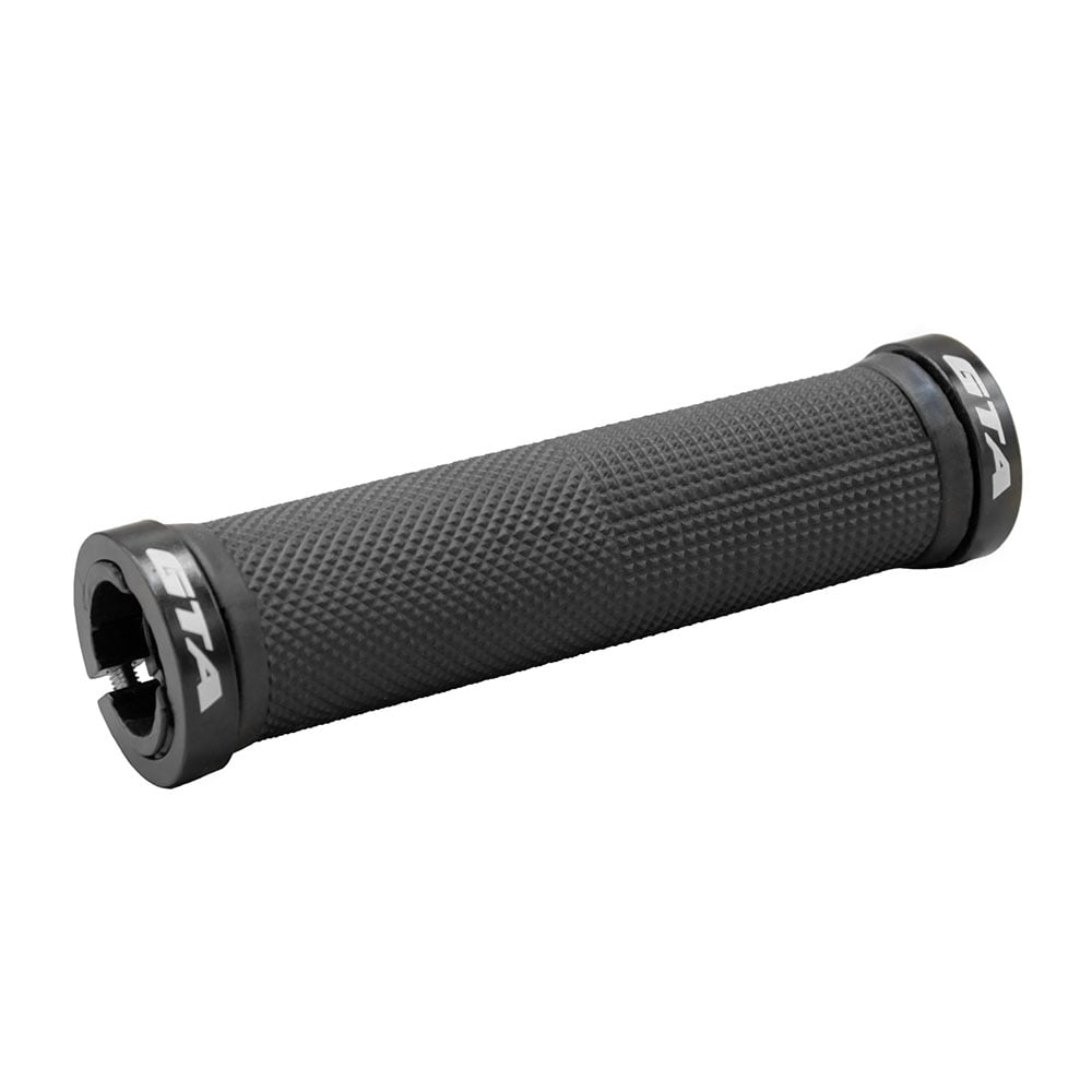 Manopla 130mm rider borracha tpr preta com trava preta – foto 2
