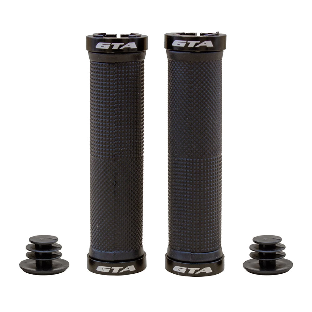Manopla 130mm rider borracha tpr preta com trava preta