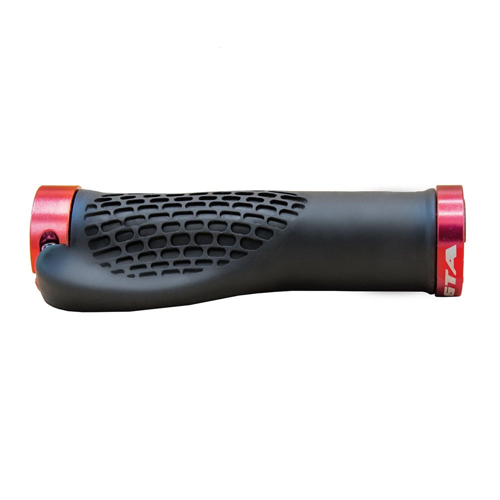 Manopla 130mm comfort borracha tpr preta com trava vermelha – foto 3