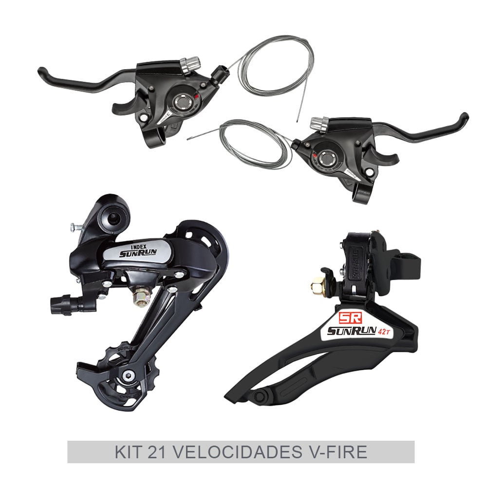 Kit de cambio 21 velocidades com alavanca vfire