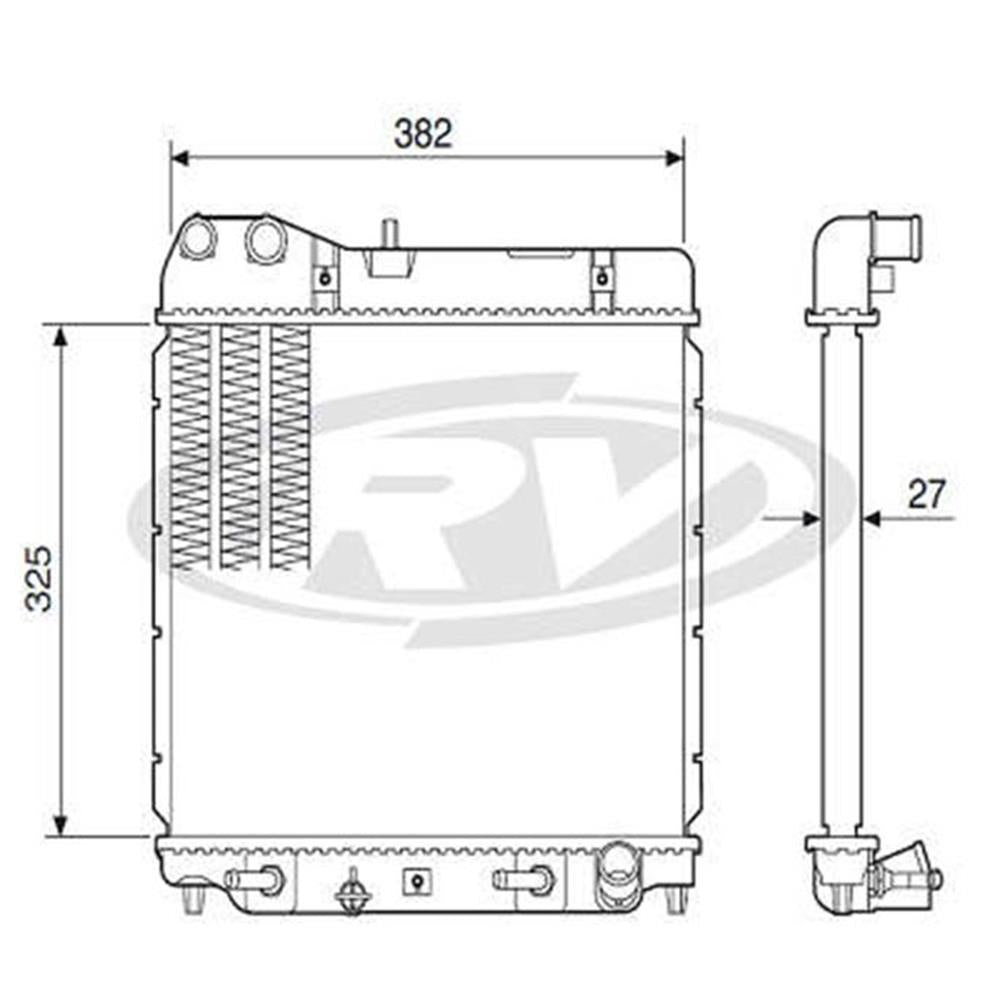 Radiador Água Visconde 12599 Honda Fit