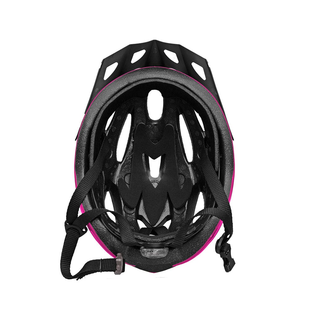 Capacete inmold mtb start 58/62 20 furos rosa com sinalizador – foto 4