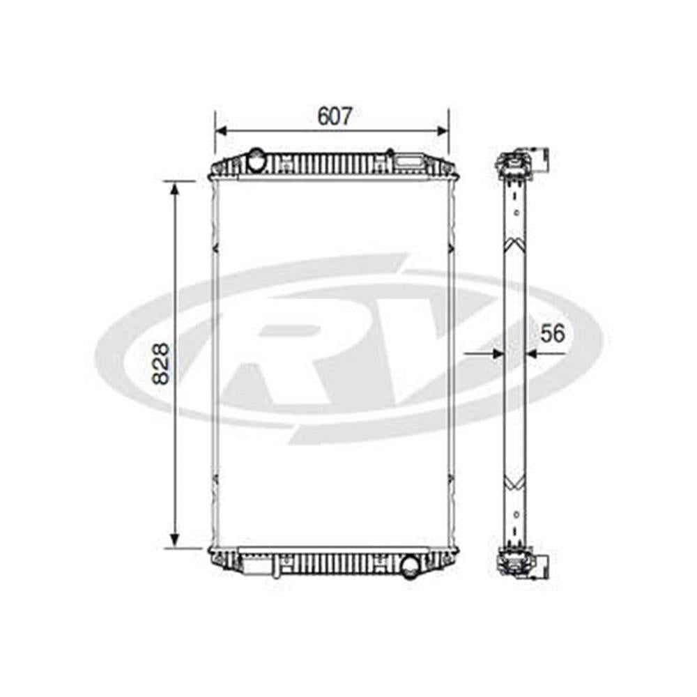 Radiador Água Visconde 12091 Ford Cargo