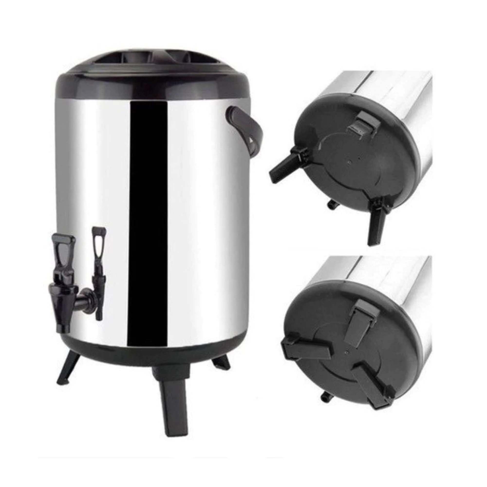 Botijão Térmico Inox 9,5 Litros Preto Soprano
