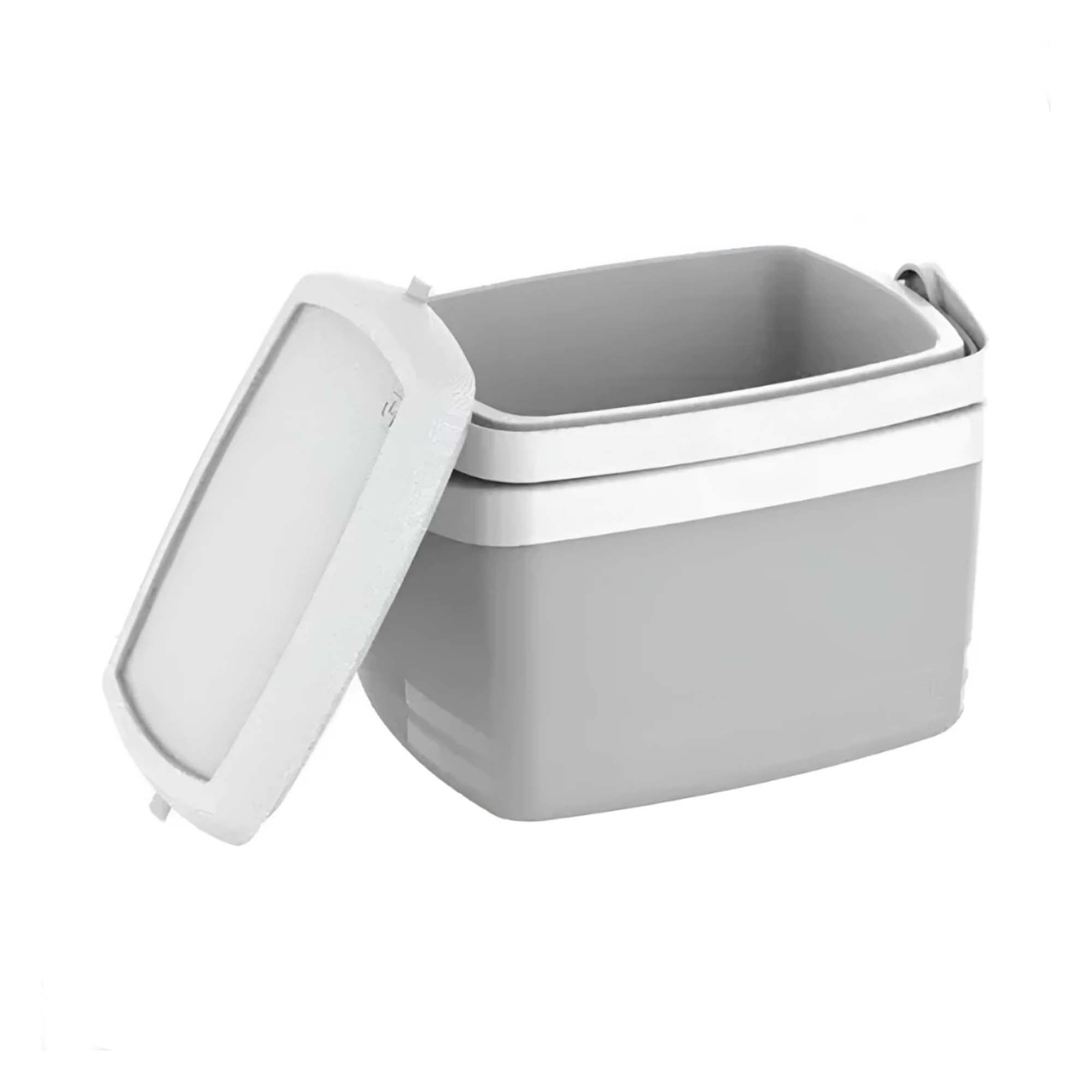 CAIXA TERMICA TROPICAL 5L CINZA CLARO