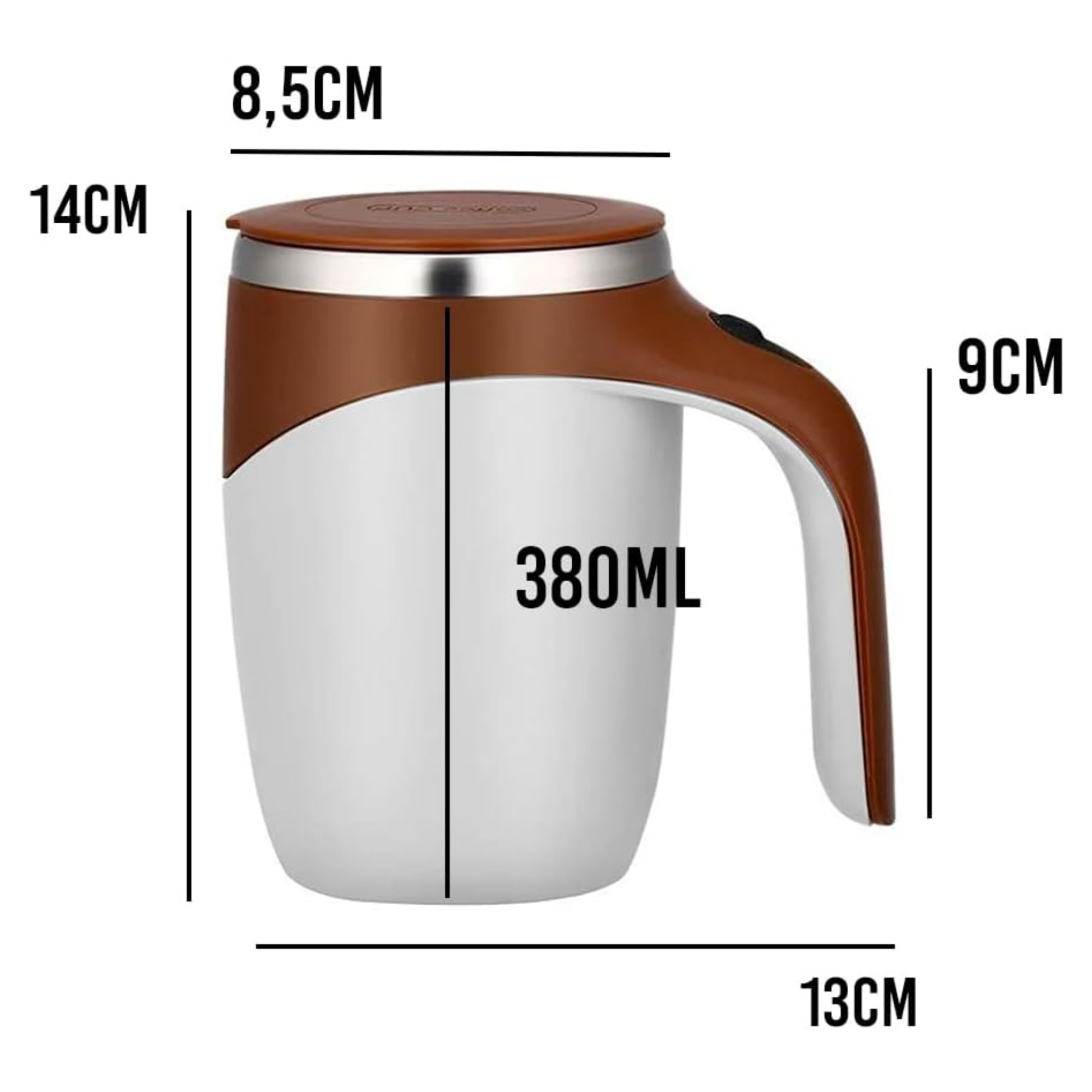 Caneca Com Mixer Recarregavel 380ML TOMATE