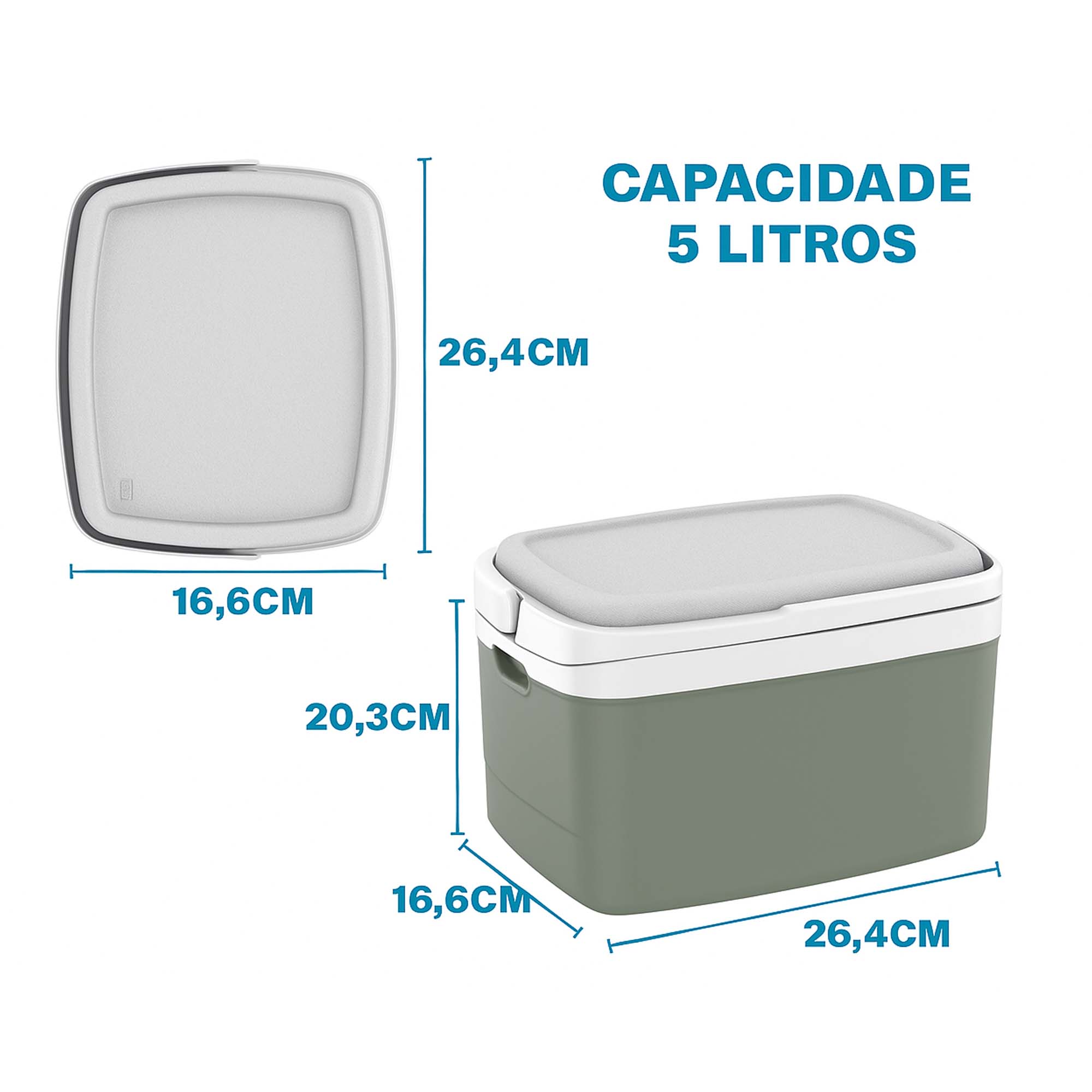 CAIXA TERMICA TROPICAL 5L FIG GREEN