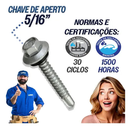 Parafuso Brocante Costura Hard 6mm Hexagonal Hardseal/durs – 100 Peças – foto 4