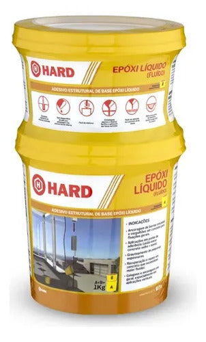 Cola Adesivo Estrutural Epóxi A+b Líquido 1kg Hard – 6 Unidades – foto 6